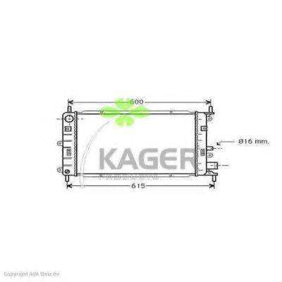KAGER 310330 Радіатор, охолодження двигуна