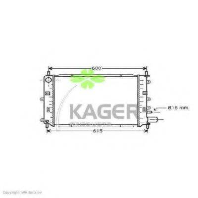 KAGER 310332 Радіатор, охолодження двигуна