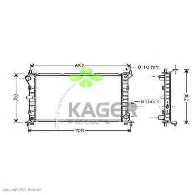 KAGER 310357 Радіатор, охолодження двигуна