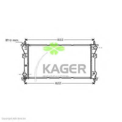 KAGER 310360 Радіатор, охолодження двигуна