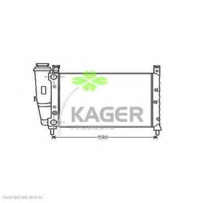 KAGER 310398 Радіатор, охолодження двигуна