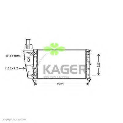 KAGER 310401 Радіатор, охолодження двигуна