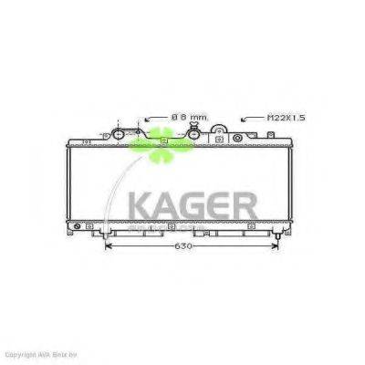 KAGER 310407 Радіатор, охолодження двигуна