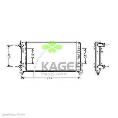 KAGER 310444 Радіатор, охолодження двигуна