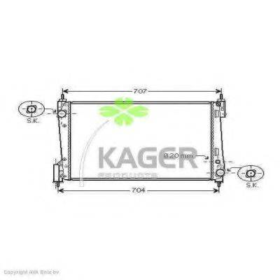 KAGER 310457 Радіатор, охолодження двигуна