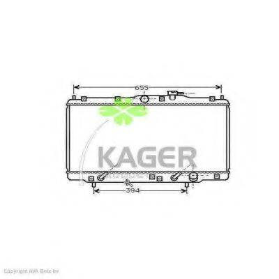 KAGER 310495 Радіатор, охолодження двигуна