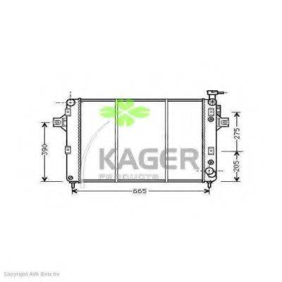 KAGER 310553 Радіатор, охолодження двигуна