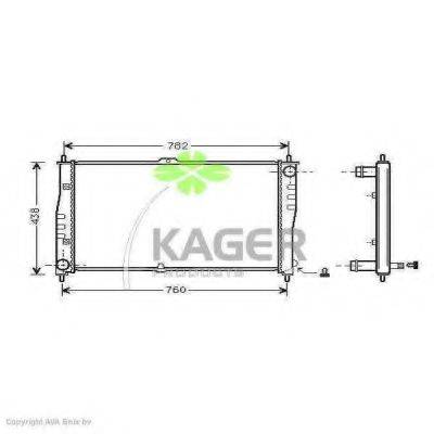 KAGER 310559 Радіатор, охолодження двигуна