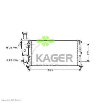 KAGER 310568 Радіатор, охолодження двигуна