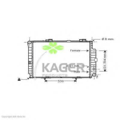 KAGER 310622 Радіатор, охолодження двигуна