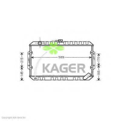 KAGER 310663 Радіатор, охолодження двигуна