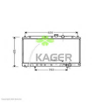 KAGER 310665 Радіатор, охолодження двигуна