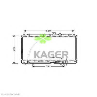 KAGER 310666 Радіатор, охолодження двигуна