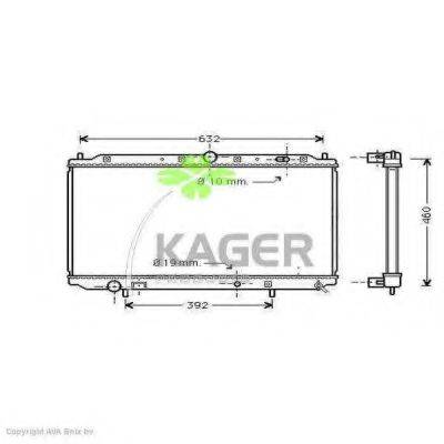 KAGER 310674 Радіатор, охолодження двигуна