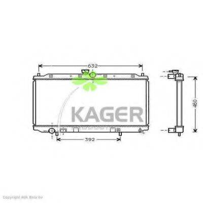 KAGER 310677 Радіатор, охолодження двигуна
