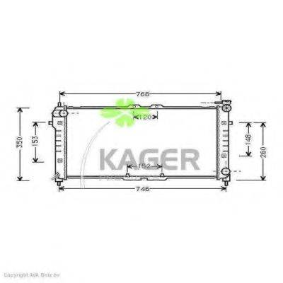KAGER 310701 Радіатор, охолодження двигуна
