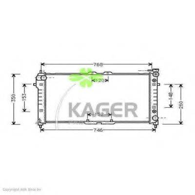 KAGER 310703 Радіатор, охолодження двигуна