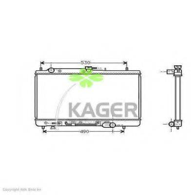 KAGER 310710 Радіатор, охолодження двигуна