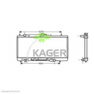KAGER 310711 Радіатор, охолодження двигуна