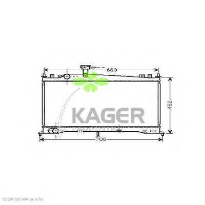 KAGER 310730 Радіатор, охолодження двигуна