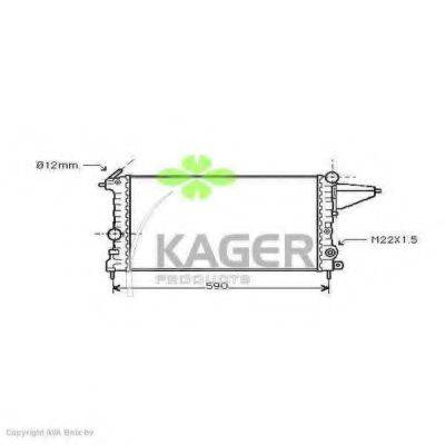 KAGER 310760 Радіатор, охолодження двигуна