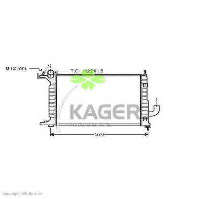 KAGER 310785 Радіатор, охолодження двигуна