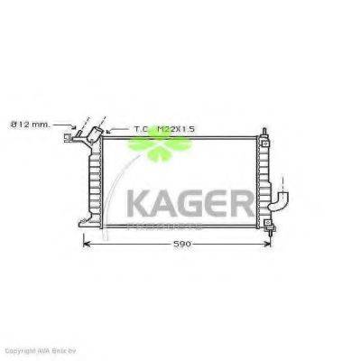 KAGER 310806 Радіатор, охолодження двигуна