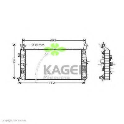 KAGER 310821 Радіатор, охолодження двигуна