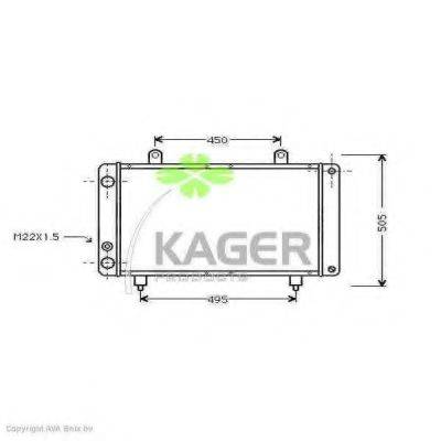 KAGER 310849 Радіатор, охолодження двигуна