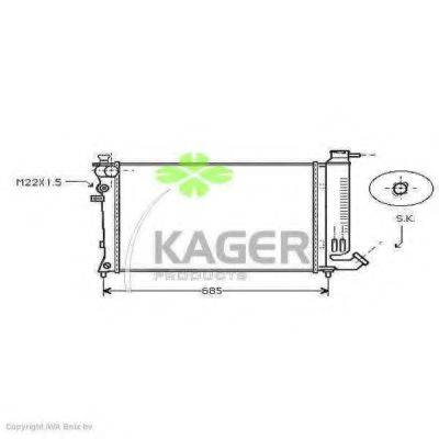 KAGER 310858 Радіатор, охолодження двигуна