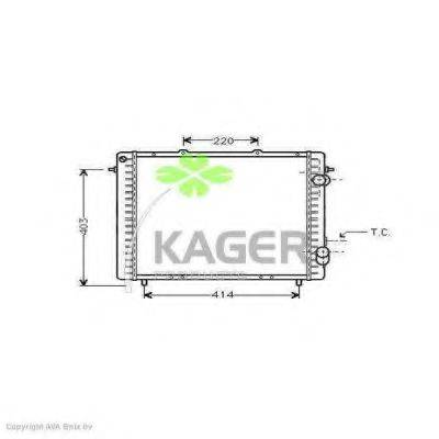 KAGER 310939 Радіатор, охолодження двигуна
