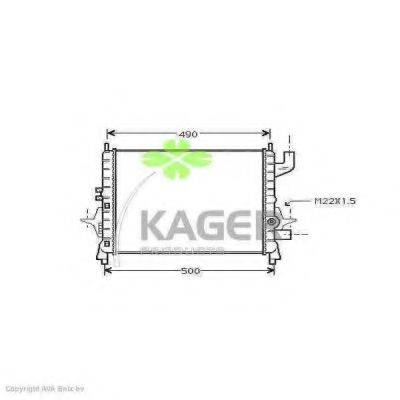KAGER 310957 Радіатор, охолодження двигуна