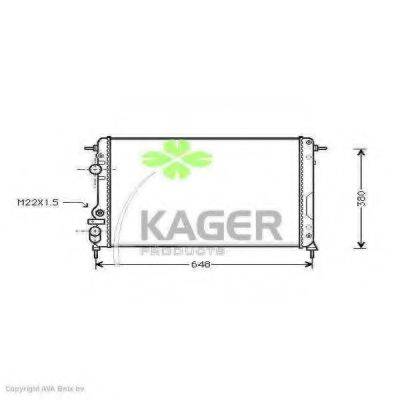 KAGER 310960 Радіатор, охолодження двигуна