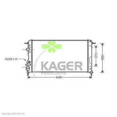 KAGER 310968 Радіатор, охолодження двигуна