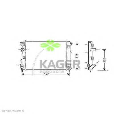 KAGER 310971 Радіатор, охолодження двигуна