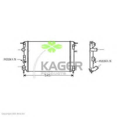 KAGER 310979 Радіатор, охолодження двигуна