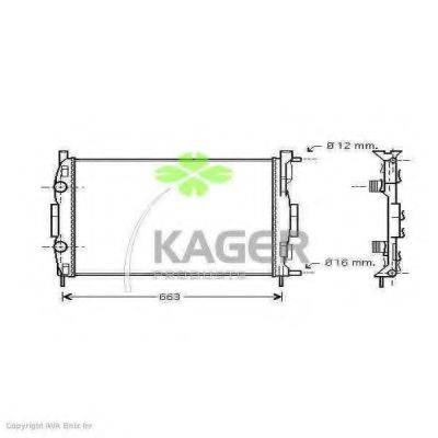 KAGER 310982 Радіатор, охолодження двигуна