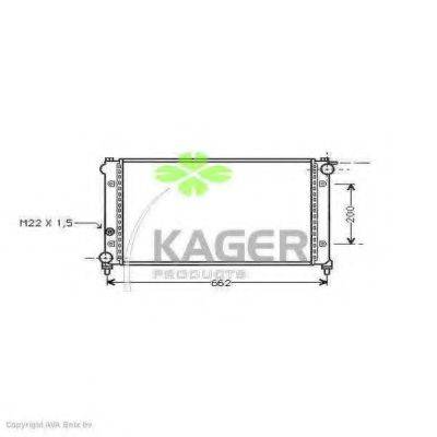 KAGER 311009 Радіатор, охолодження двигуна