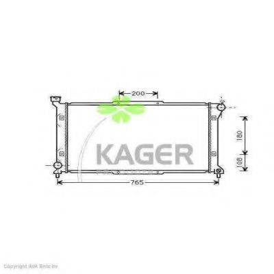 KAGER 311028 Радіатор, охолодження двигуна
