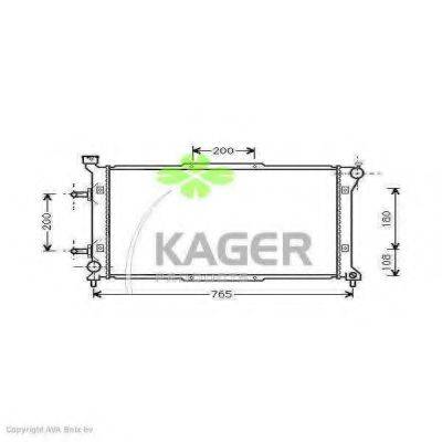KAGER 311029 Радіатор, охолодження двигуна