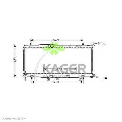 KAGER 311041 Радіатор, охолодження двигуна