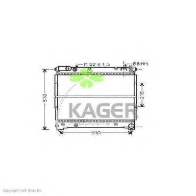 KAGER 311066 Радіатор, охолодження двигуна