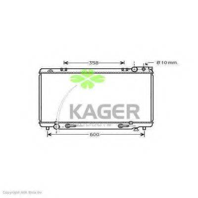 KAGER 311098 Радіатор, охолодження двигуна