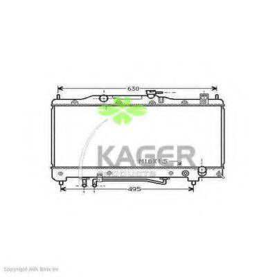 KAGER 311122 Радіатор, охолодження двигуна