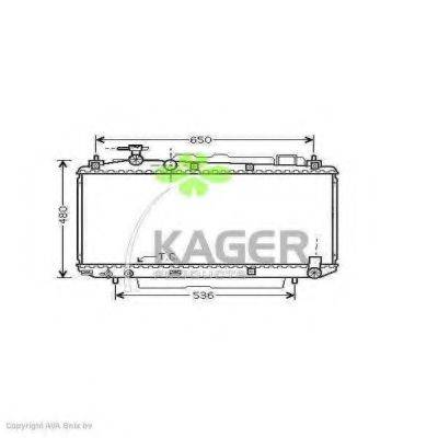 KAGER 311133 Радіатор, охолодження двигуна