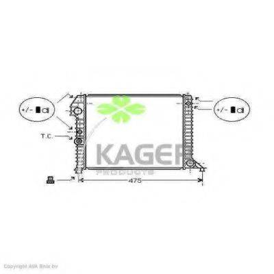 KAGER 311152 Радіатор, охолодження двигуна