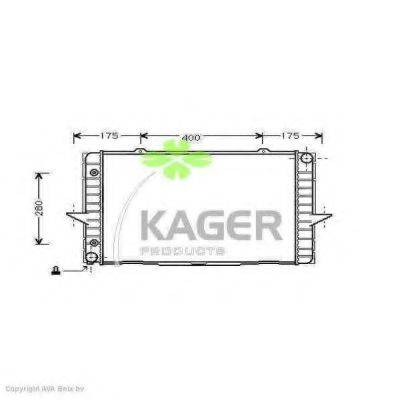 KAGER 311156 Радіатор, охолодження двигуна