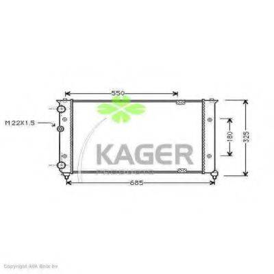 KAGER 311217 Радіатор, охолодження двигуна