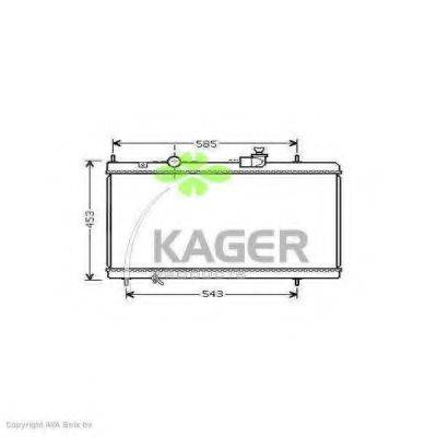 KAGER 311528 Радіатор, охолодження двигуна