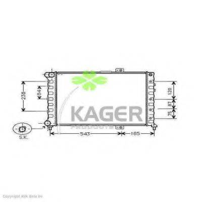KAGER 311699 Радіатор, охолодження двигуна